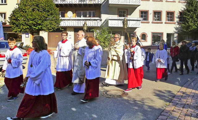 Zur Feier des Lffinger Patroziniums g...sion durch das &#8222;Stdtle&#8220;.   | Foto: Karla Scherer