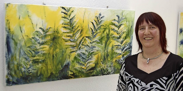 Zusammenspiel der Sinne: Petra Rieder zeigt im Kurhaus Freiamt ihre Gemlde.  | Foto: Christian Ringwald