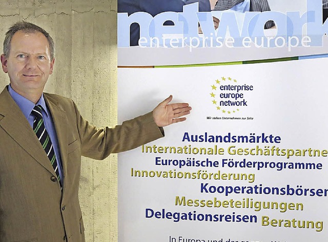 IHK-Geschftsfhrer Uwe Bhm freut sich ber die EU-Frderung.   | Foto: IHK