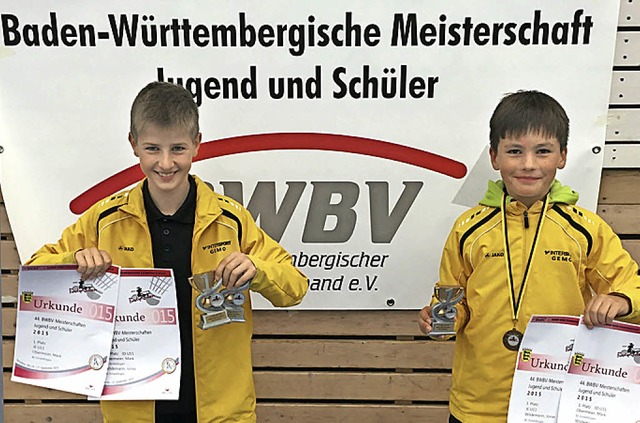 Mark Obermeier (links) und Jonas Wildemann    | Foto: Badmintonclub