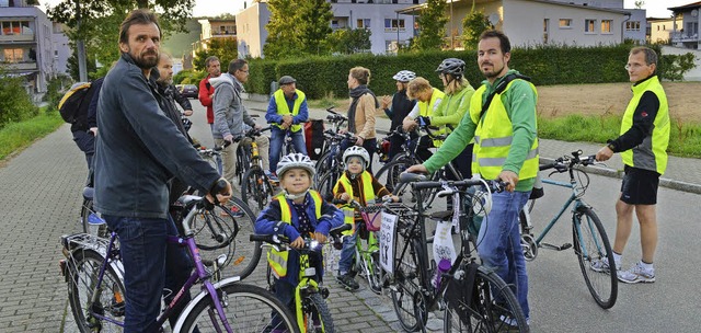 Seit einem Jahr treffen sich Radler mo...  Beteiligung Lrrachs am Slow up aus.  | Foto: Wieschenkmper