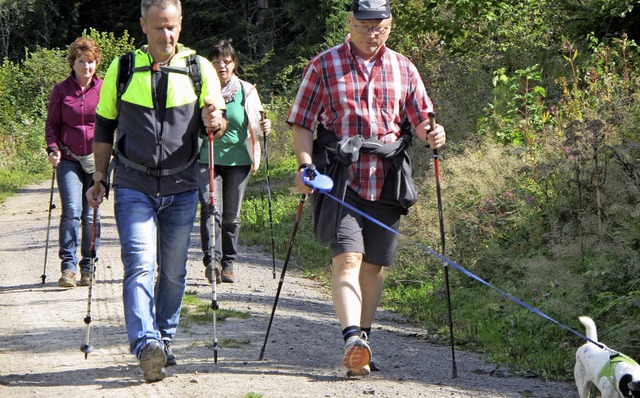 Nach 30 Jahren Pause wanderten wieder ...en gemtlichen Hock eingeladen hatte.   | Foto: Fotos: Helmut Hringer/Kurt Meier