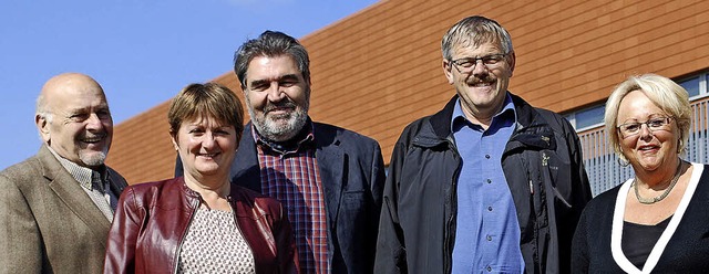 An einem Strang: Bernard Tritsch, Mari...r in Rive Rhin nach Village-Neuf ein.   | Foto: Thomas Loisl Mink