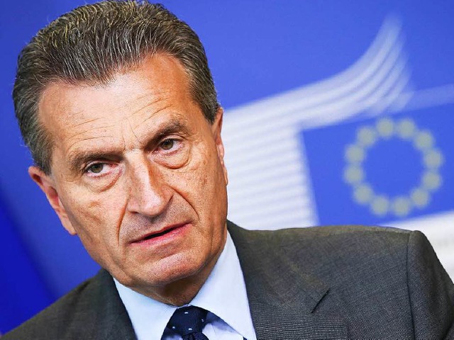Gnther Oettinger ist EU-Kommissar fr Digitale Wirtschaft und Gesellschaft.  | Foto: dpa