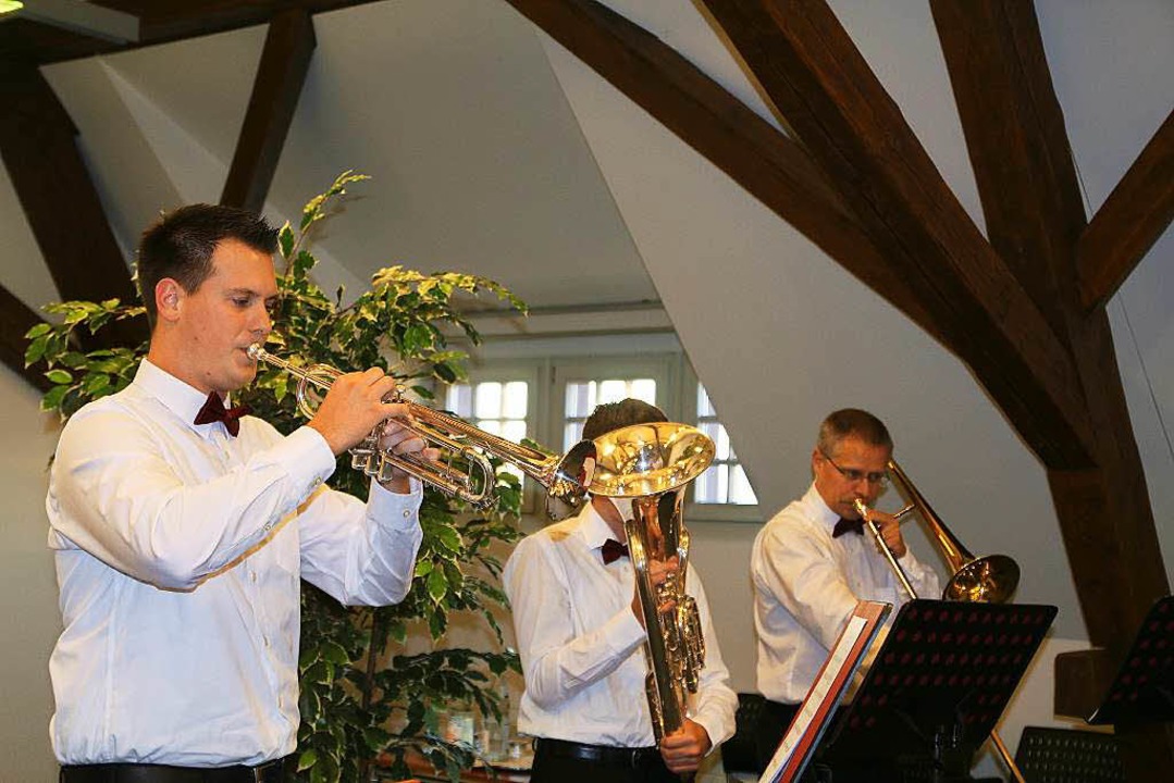 Das Blserquartett des Musikverein Mau... sorgte fr die musikalisch Umrahmung.  | Foto: Anja Bertsch