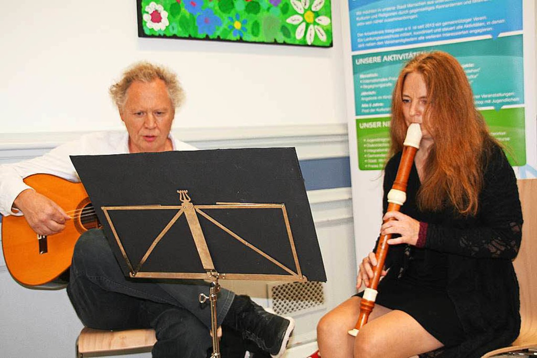 Ein Duo der Musikschule Mittleres Wies...ltung &#8222;Tore zum Verstehen&#8220;  | Foto: Marlies Jung-Knoblich 