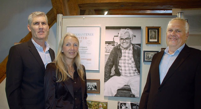 Berthold und Brigitte Kmmerle (links)...onntagnachmittag im Dinkelbergmuseum.   | Foto: Petra Wunderle