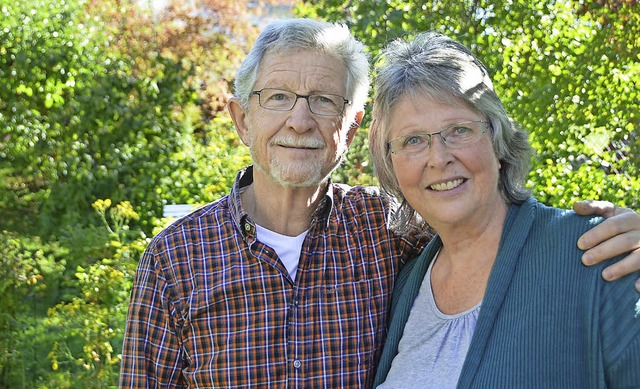 Werner und Maria Wamer, die beiden In...s Lffinger Flchtlingshelferkreises.   | Foto: Martin Wunderle