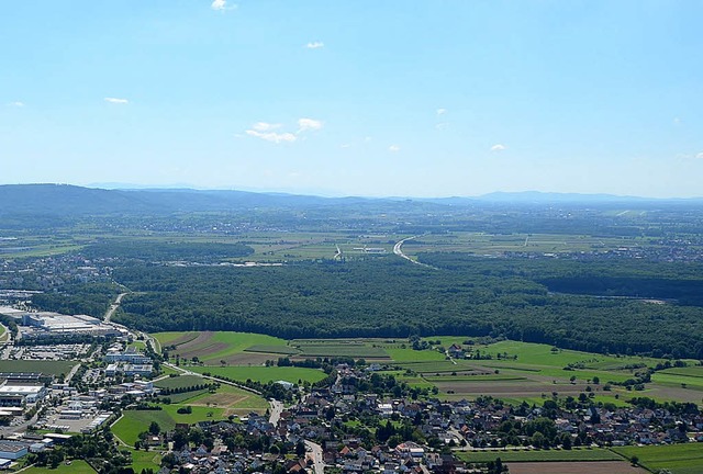 Der Stadtwald vom Flieger ber Walters...d in kleinere Jagdbezirke aufgeteilt.   | Foto: rab