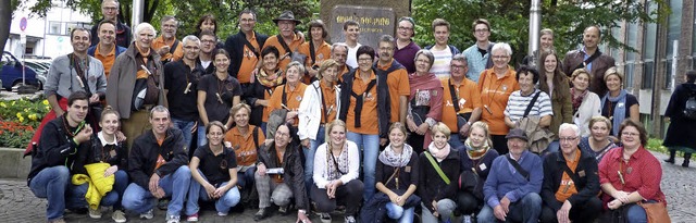 Eine groe Gruppe der Kolpingfamilie E...besuchte den Kolpingtag 2015 in Kln.   | Foto: zvg