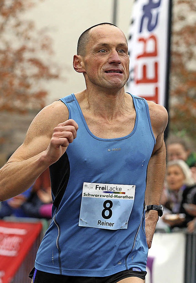 Der Titiseer Rainer (nicht Reiner, wie...ch lief beim Marathon auf Rang zwei.    | Foto: dieter reinhardt