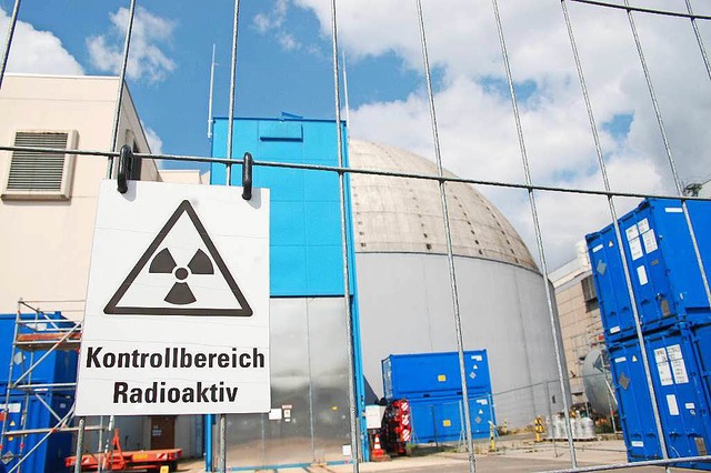 Das Atomkraftwerk Obrigheim sind die Abbauarbeiten im Gang.  | Foto: Hans Georg Frank