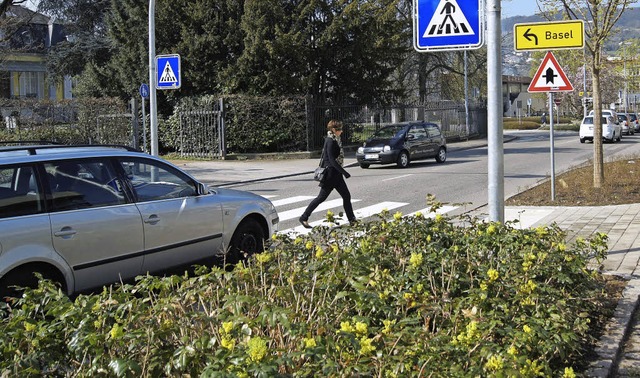 Zebrastreifen kann man auch als Behinderung des Autoverkehrs betrachten.   | Foto: BZ-Archiv/Wolfrum