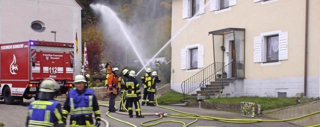 Gute Arbeit leisteten die Kameraden de...ung Gndelwangen bei der Herbstprobe.   | Foto: Selz