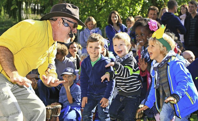 Der Ausdruck auf den Gesichtern sagt a...erstand es, die Kinder zu begeistern.   | Foto: Wolf-Wilhelm Adam