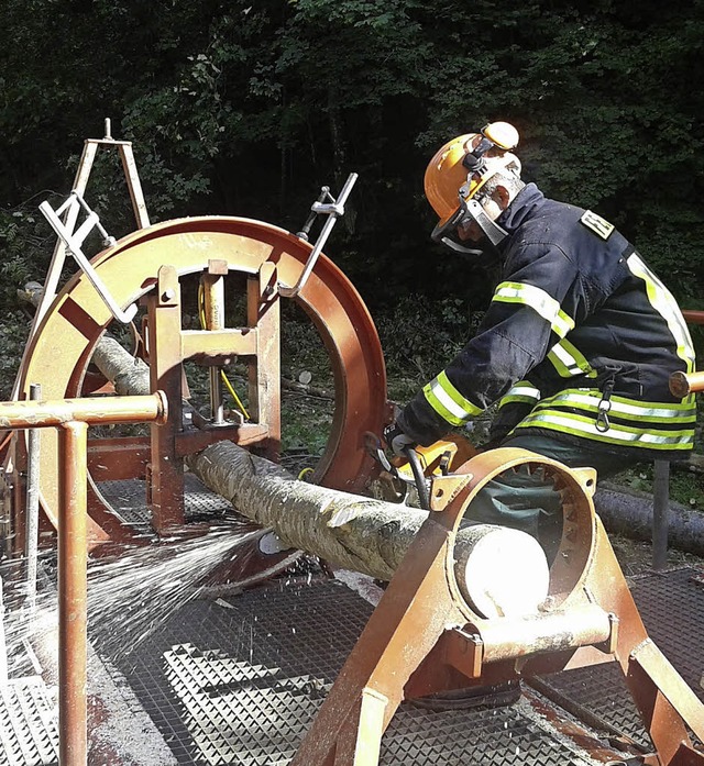 Bei unter Spannung stehenden Holzstmmen muss die Sge anders angesetzt werden.  | Foto: zvg