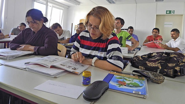 Immer mehr Kurse mit Deutsch als Fremd...s mit Asylbewerbern in diesem Sommer.   | Foto: Claudia Gempp