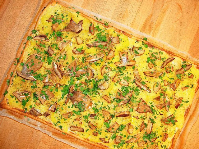 Das Gericht zur Saison: Pilz-Kartoffel-Pizza  | Foto: stechl