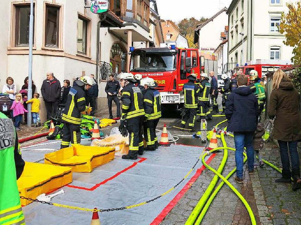 Hand in Hand arbeiteten die Rettungskrfte bei der Chilbiprobe in Bonndorf.