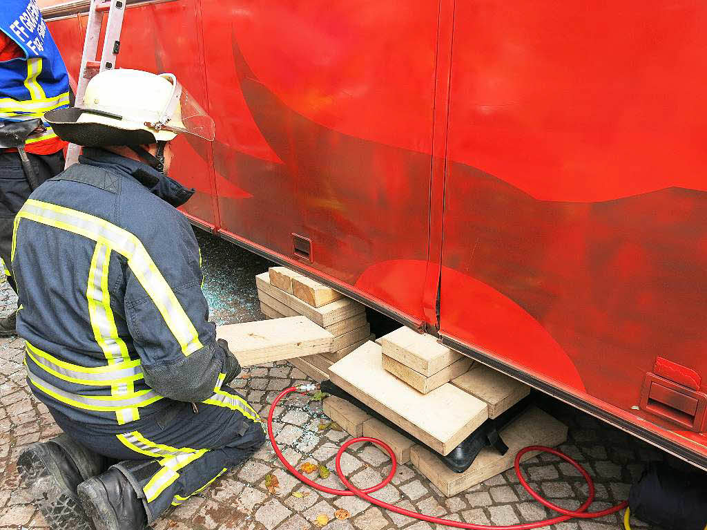 Hand in Hand arbeiteten die Rettungskrfte bei der Chilbiprobe in Bonndorf.