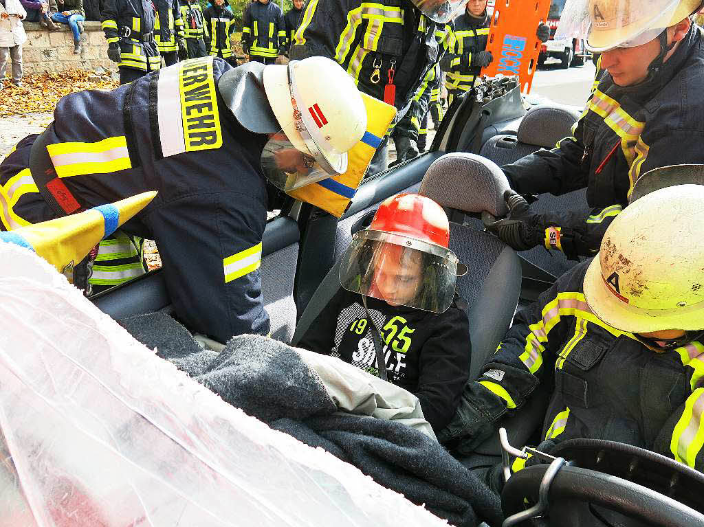 Hand in Hand arbeiteten die Rettungskrfte bei der Chilbiprobe in Bonndorf.