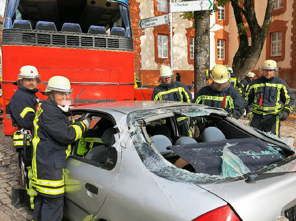 Hand in Hand arbeiteten die Rettungskrfte bei der Chilbiprobe in Bonndorf.