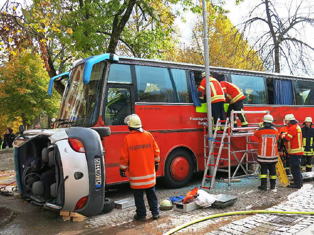 Hand in Hand arbeiteten die Rettungskrfte bei der Chilbiprobe in Bonndorf.