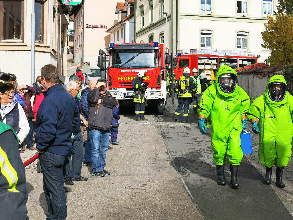 Hand in Hand arbeiteten die Rettungskrfte bei der Chilbiprobe in Bonndorf.