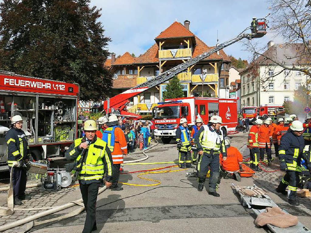 Hand in Hand arbeiteten die Rettungskrfte bei der Chilbiprobe in Bonndorf.