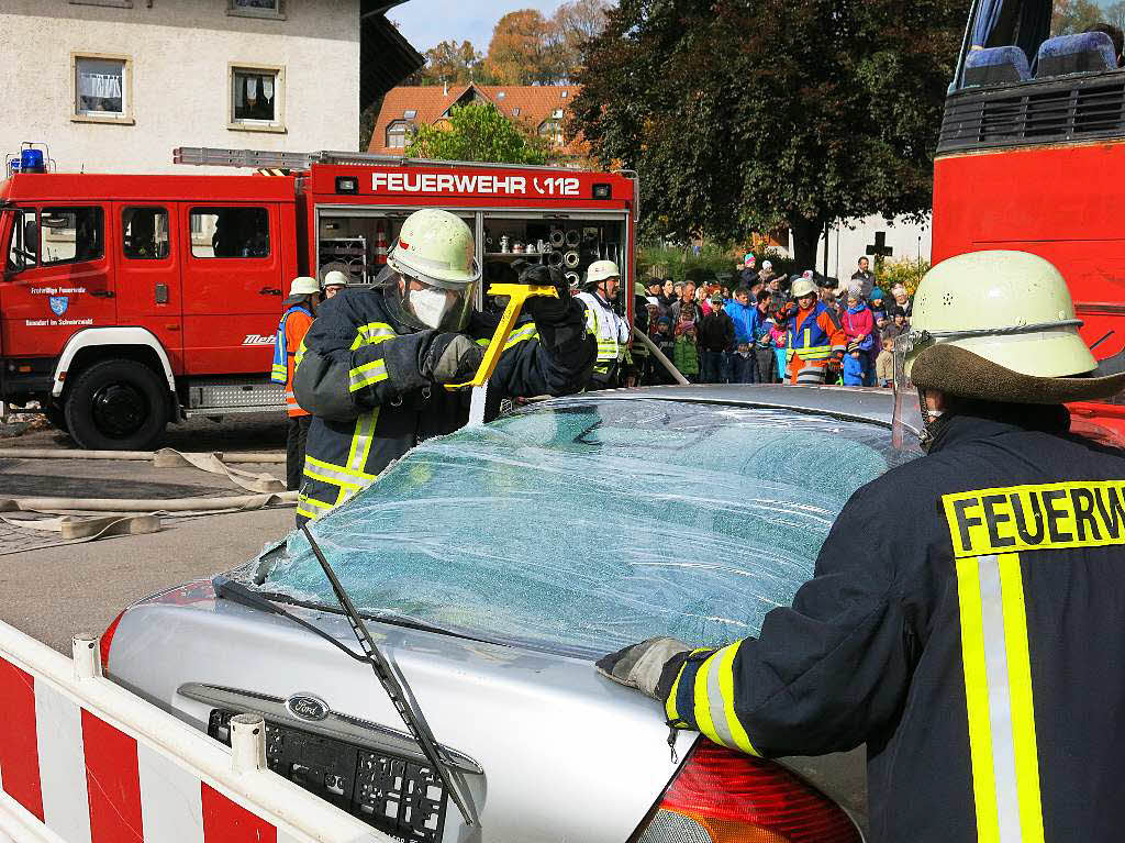 Hand in Hand arbeiteten die Rettungskrfte bei der Chilbiprobe in Bonndorf.