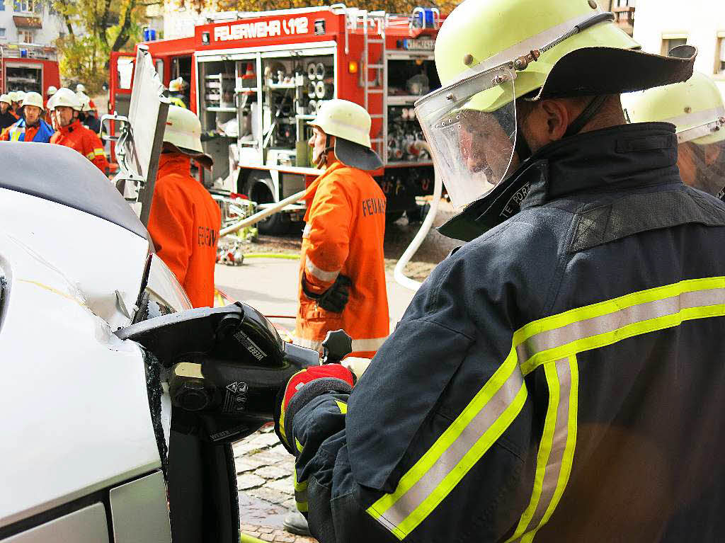 Hand in Hand arbeiteten die Rettungskrfte bei der Chilbiprobe in Bonndorf.