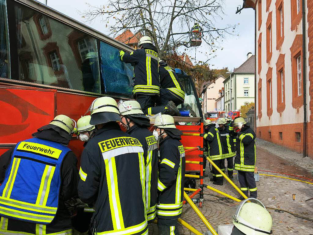 Hand in Hand arbeiteten die Rettungskrfte bei der Chilbiprobe in Bonndorf.