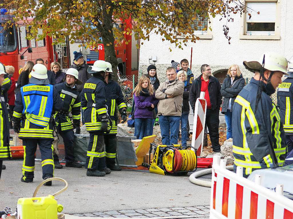 Hand in Hand arbeiteten die Rettungskrfte bei der Chilbiprobe in Bonndorf.