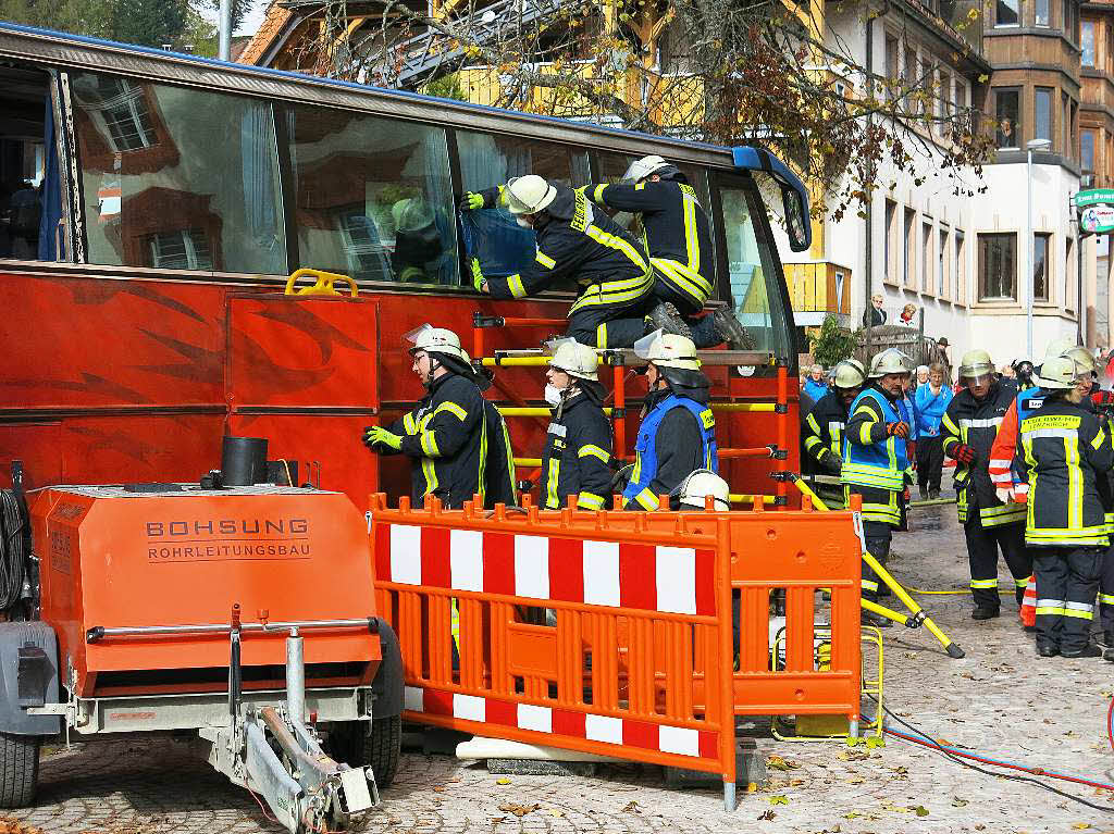 Hand in Hand arbeiteten die Rettungskrfte bei der Chilbiprobe in Bonndorf.