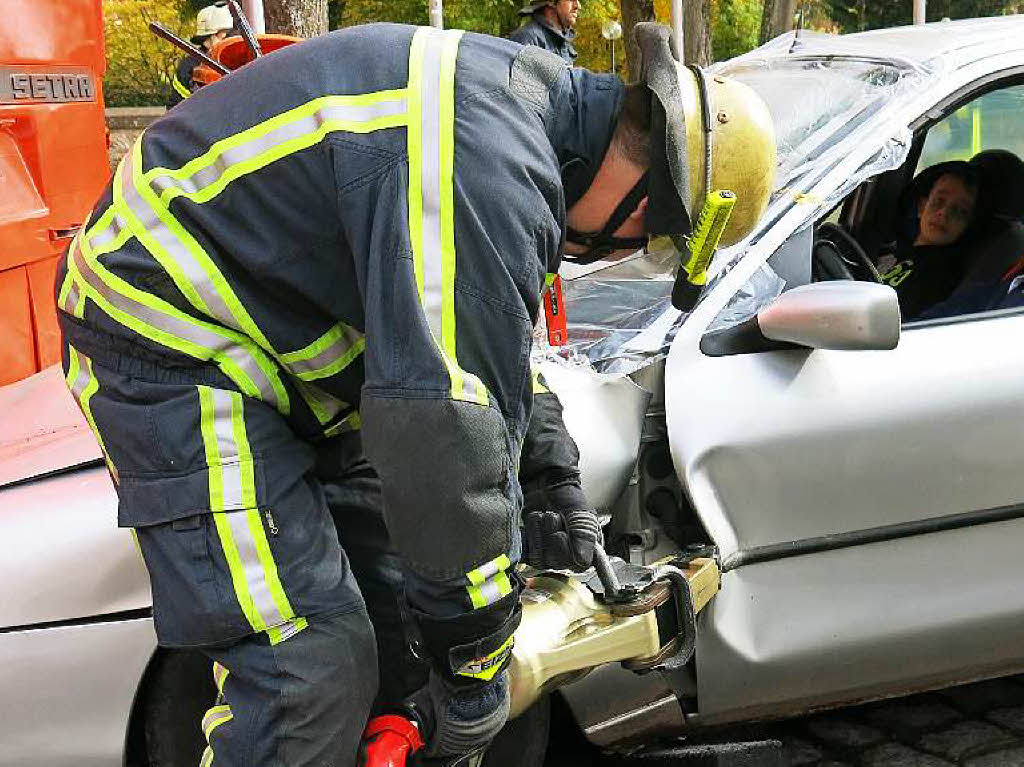 Hand in Hand arbeiteten die Rettungskrfte bei der Chilbiprobe in Bonndorf.