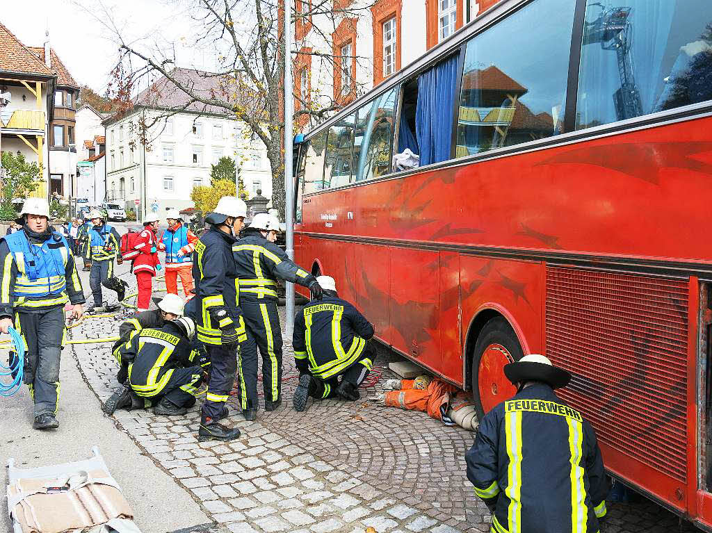 Hand in Hand arbeiteten die Rettungskrfte bei der Chilbiprobe in Bonndorf.