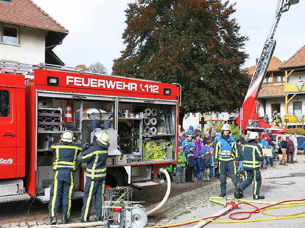 Hand in Hand arbeiteten die Rettungskrfte bei der Chilbiprobe in Bonndorf.