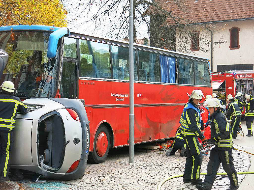 Hand in Hand arbeiteten die Rettungskrfte bei der Chilbiprobe in Bonndorf.