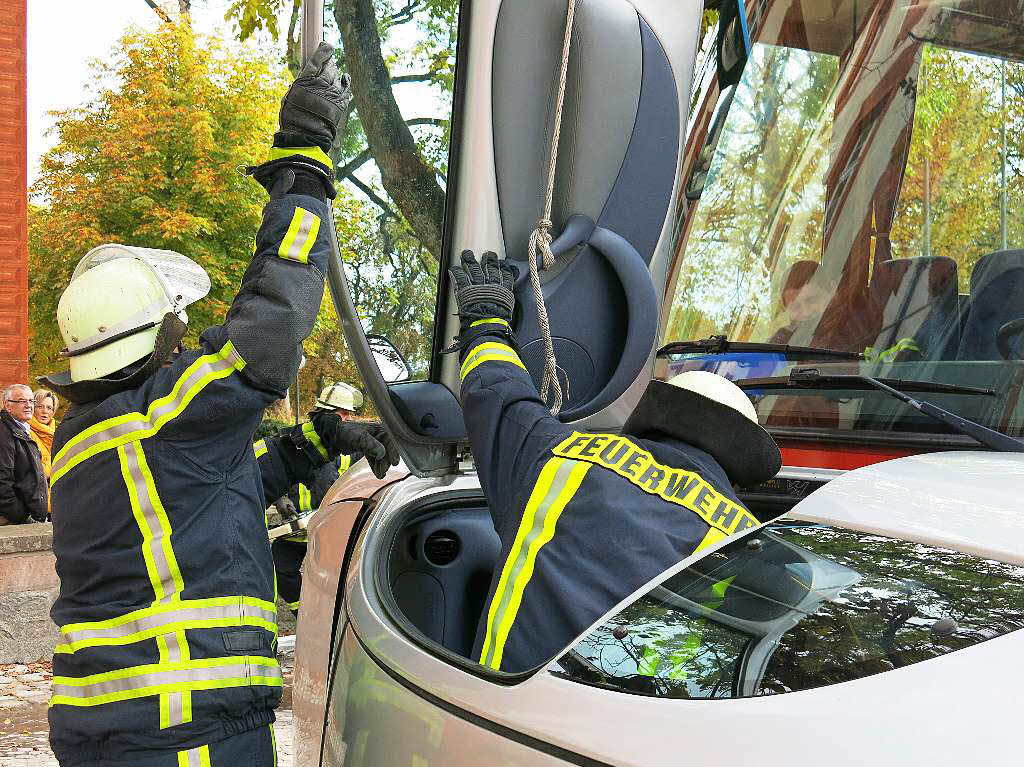 Hand in Hand arbeiteten die Rettungskrfte bei der Chilbiprobe in Bonndorf.