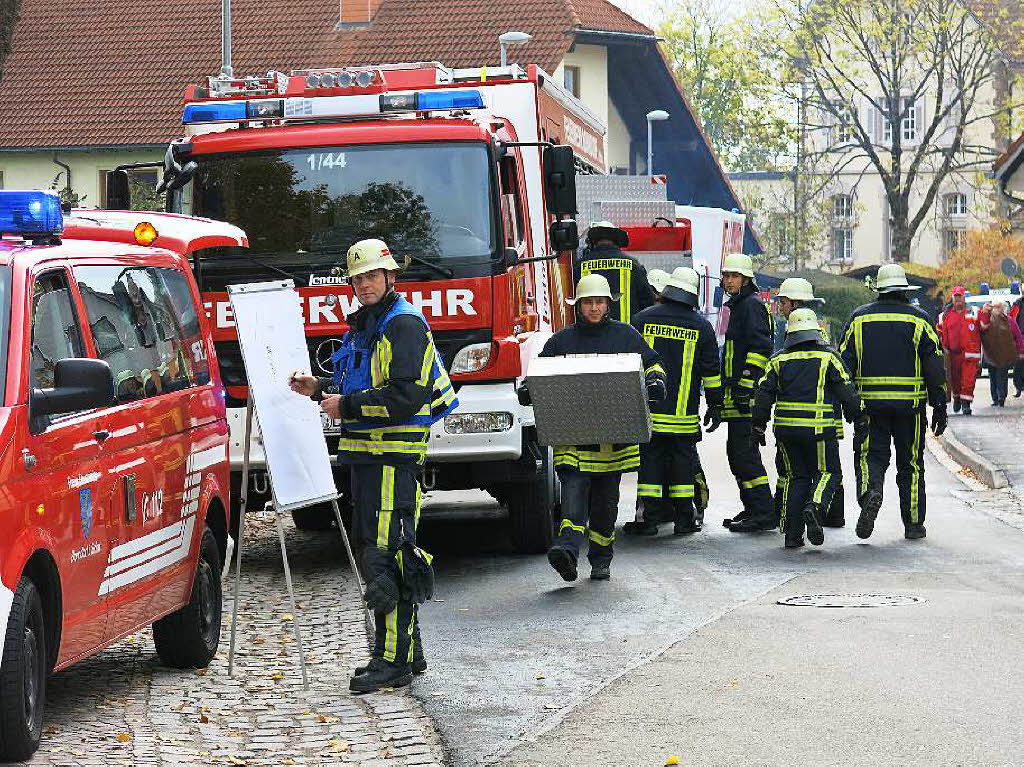 Hand in Hand arbeiteten die Rettungskrfte bei der Chilbiprobe in Bonndorf.