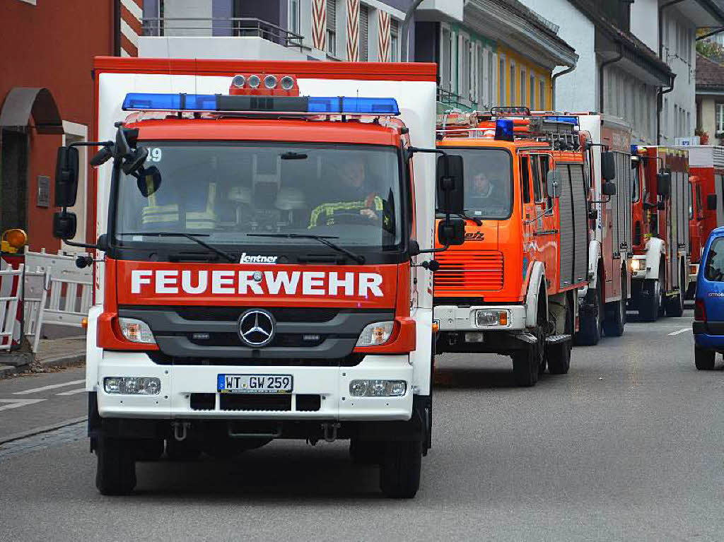 Hand in Hand arbeiteten die Rettungskrfte bei der Chilbiprobe in Bonndorf.