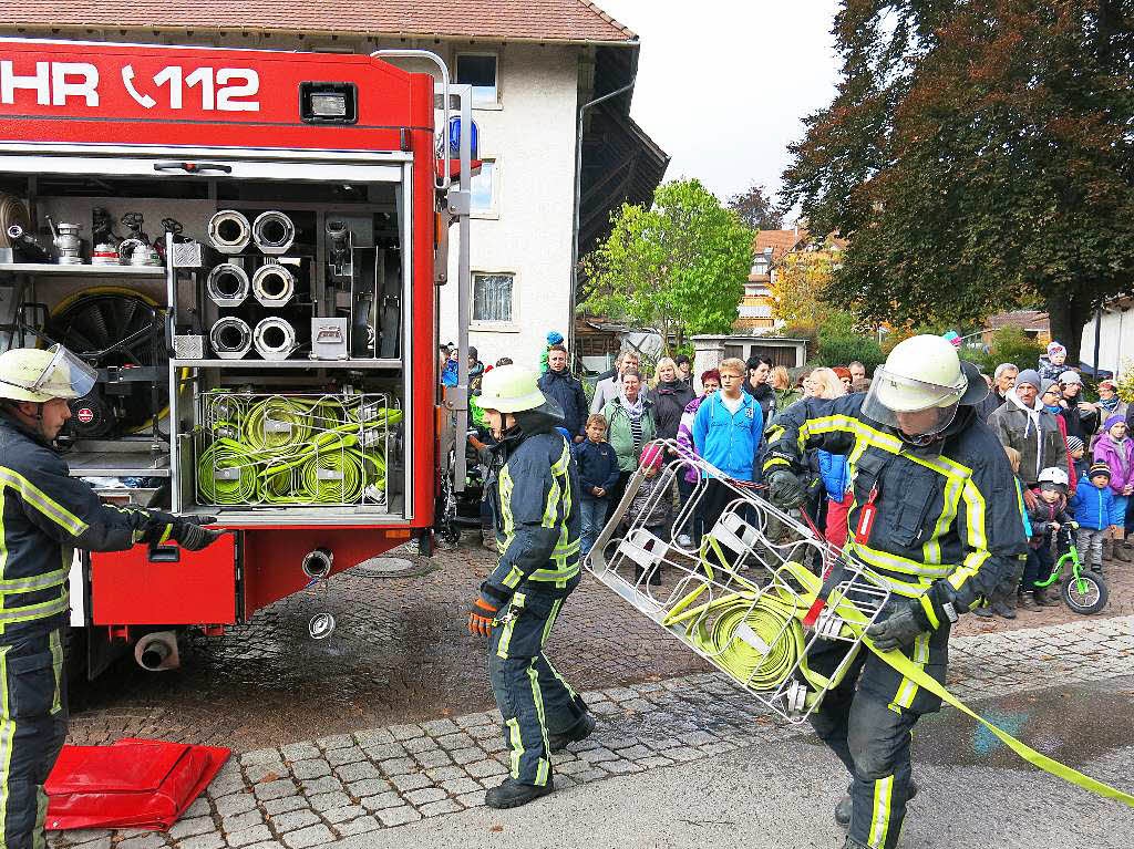 Hand in Hand arbeiteten die Rettungskrfte bei der Chilbiprobe in Bonndorf.