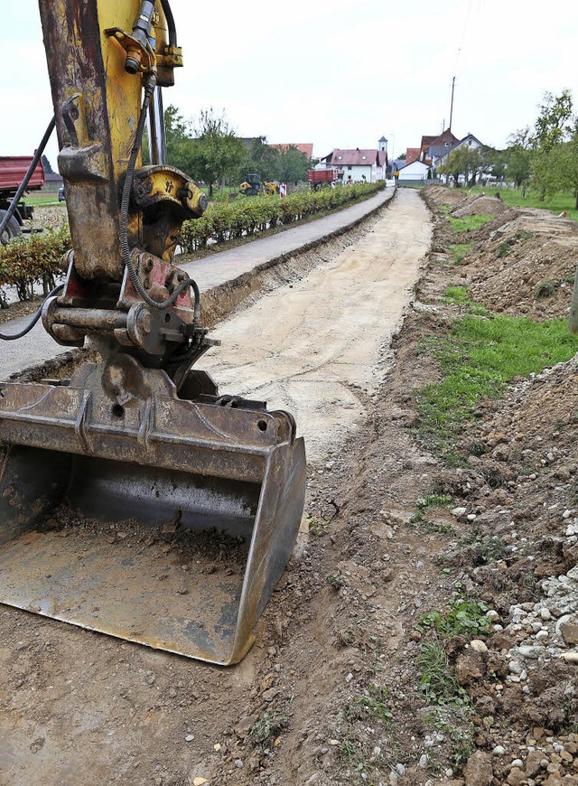 Im Bau ist der neue Radweg vom Krzell...gen ist die Schutternstrae gesperrt.   | Foto: Christoph Breithaupt