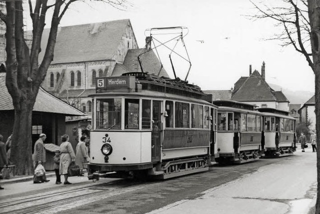 In der Staufener Strae war einst die ... rechts ein Stck der Michaelskapelle.  | Foto: Archiv Hans-Jrgen Oehler