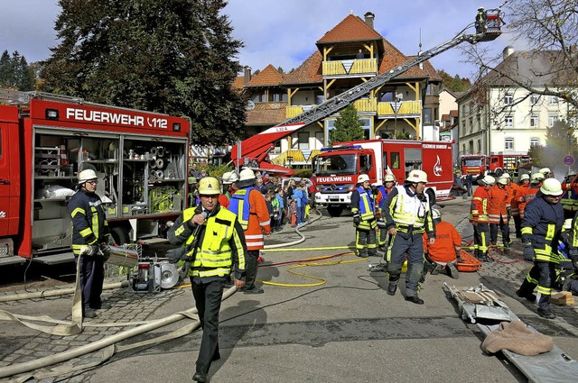 Spannend und Informativ war die Chilbiprobe der Feuerwehr Bonndorf.   | Foto: Erhard Morath