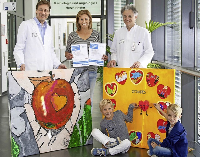 Finn und Linus kamen  mit Elternvertre... Universitts-Herzzentrum zu treffen.   | Foto: klinik