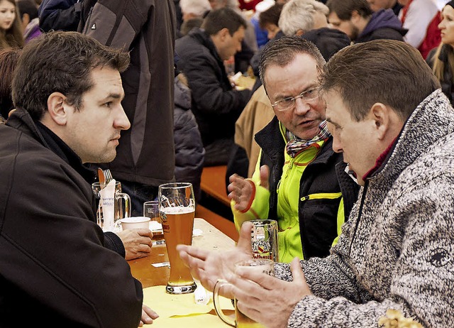 Brgermeistertreff beim Hagehole (von ...ronn) und Karlheinz Gantert (Eggingen)  | Foto: Wilfried Dieckmann