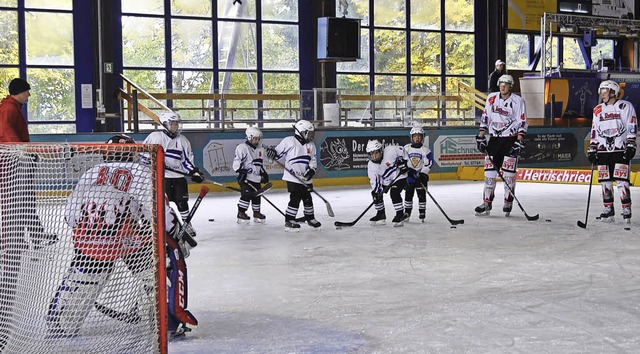 Beim Schautraining am Sonntag durften ... aus der ersten Mannschaft trainieren.  | Foto: Sandhya Hasswani