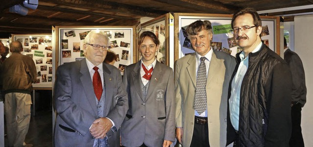 Bewegende Foto-Ausstellung ber die He...tin Bhler, Prsident der Hebelmusik.   | Foto: Klaus Brust