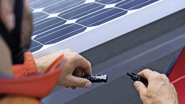Noch gibt es nur wenige Photovoltaikan...bis zu  43 Prozent des Bedarfs decken.  | Foto: dpa